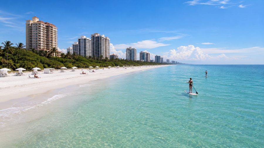White sand and turquoise Gulf water